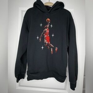 Nike Air Jordan Jumpman Slam Dunk Contest Cross Stitch Logo Black Hoodie M
